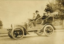 Russian delegates having automobile ride at Portsmouth, N.H., 1905. Creator: Nathan Lazarnick.