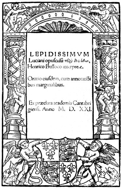 Title page of Lucian, 1521, (1893). Artist: Unknown