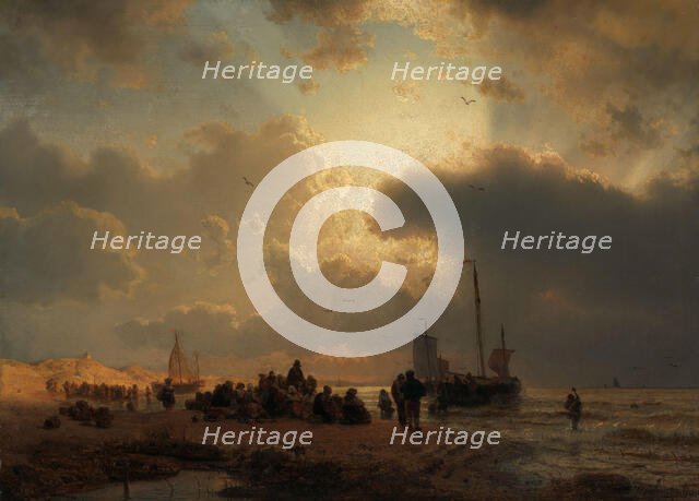 Beach by Scheveningen, 1850. Creator: Andreas Achenbach.