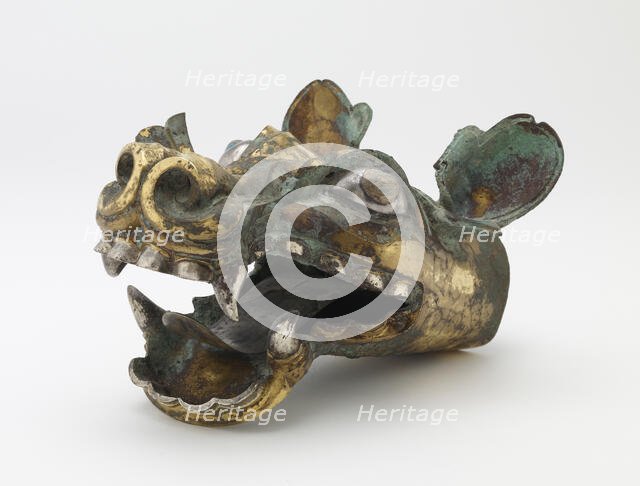 Chariot shaft fitting in the form of a dragon head, Late Eastern Zhou dynasty, ca. 4th century BCE. Creator: Unknown.