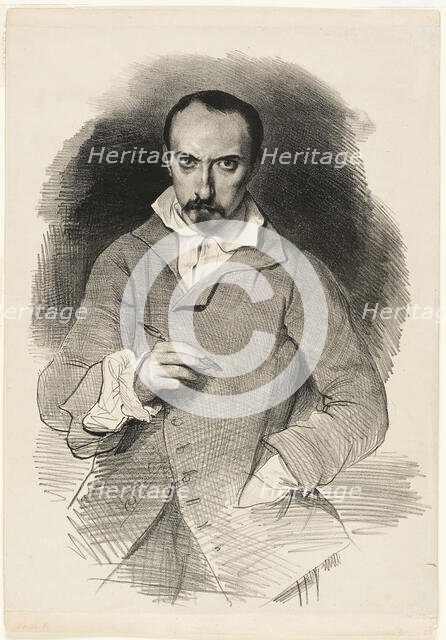 Self-Portrait, c. 1835. Creator: Achille Deveria.