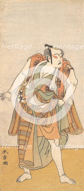 The First Bando Mitsugoro as an Unarmed Man, 1774 or 1775. Creator: Shunsho.