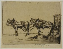 Two Horses, 1906. Creator: Donald Shaw MacLaughlan.