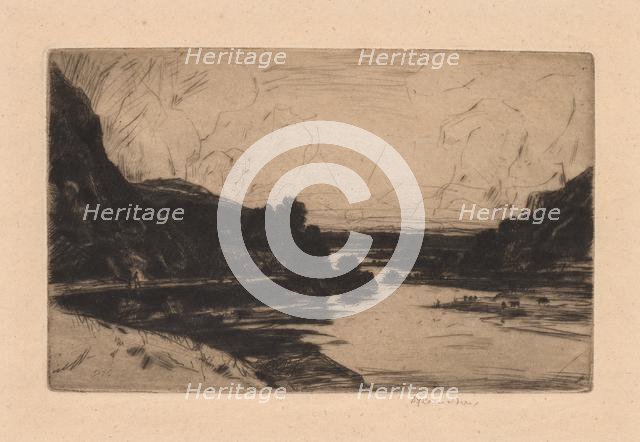 On the Ourtha, 1907. Creator: David Young Cameron (British, 1865-1945).