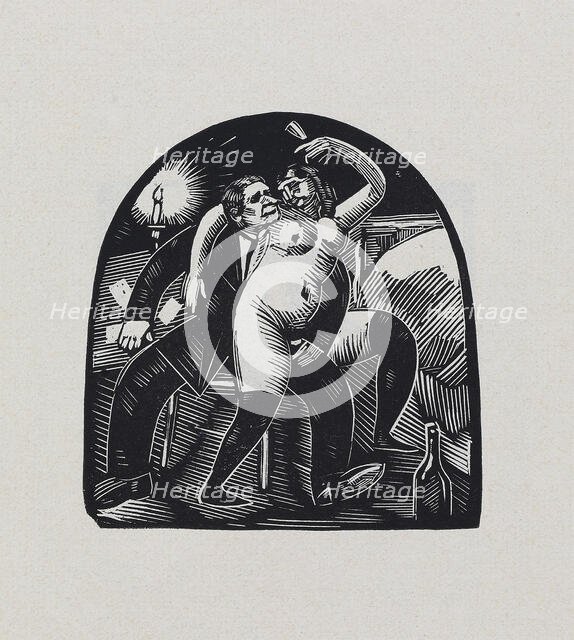 From the series "Wine, women and cards", 1920. Creator: Vasyl' Masyutin.