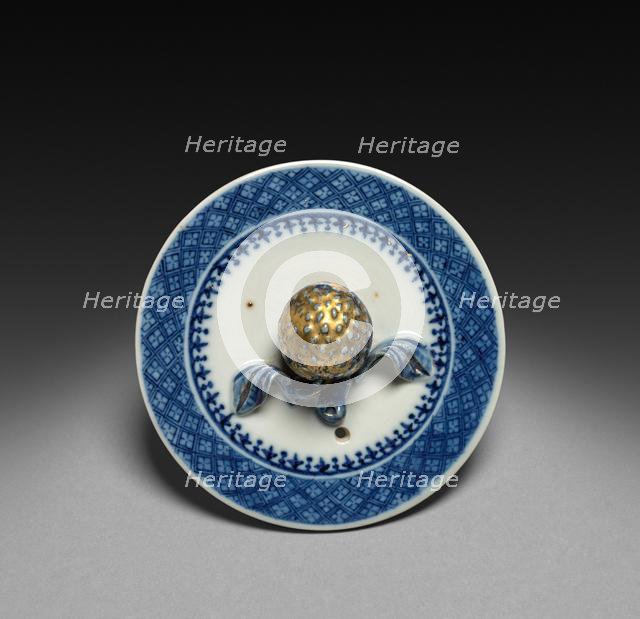 Teapot (lid), c. 1775-1800. Creator: Unknown.