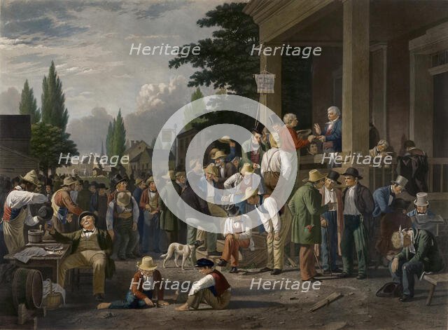 County Election, 1854. Creator: John Sartain.