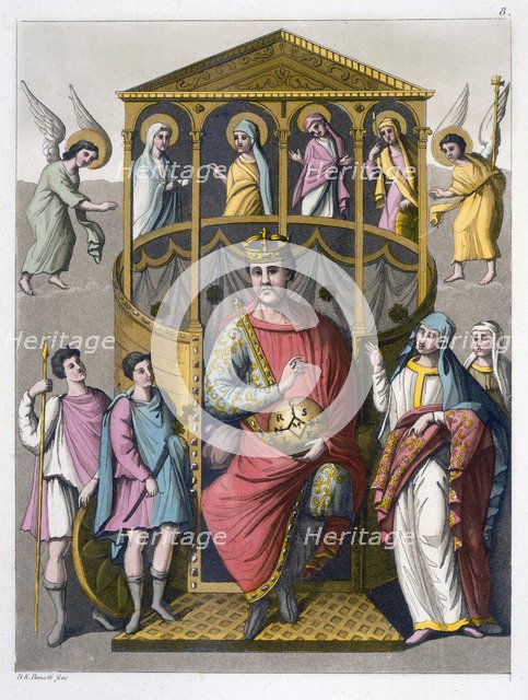 Charles II, the Bald, 9th century Frankish king and Holy Roman Emperor, (c1820-1839). Artist: C Botticella