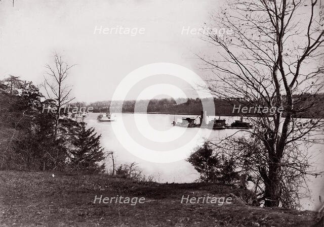 U.S. Monitor Onondaga, James River, 1861-65. Creator: Unknown.