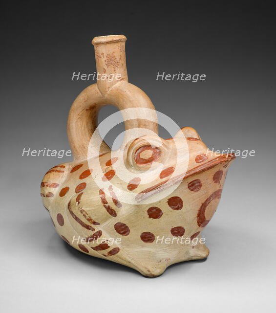 Vessel Depicting a Spotted Frog, 100 B.C./A.D. 500. Creator: Unknown.