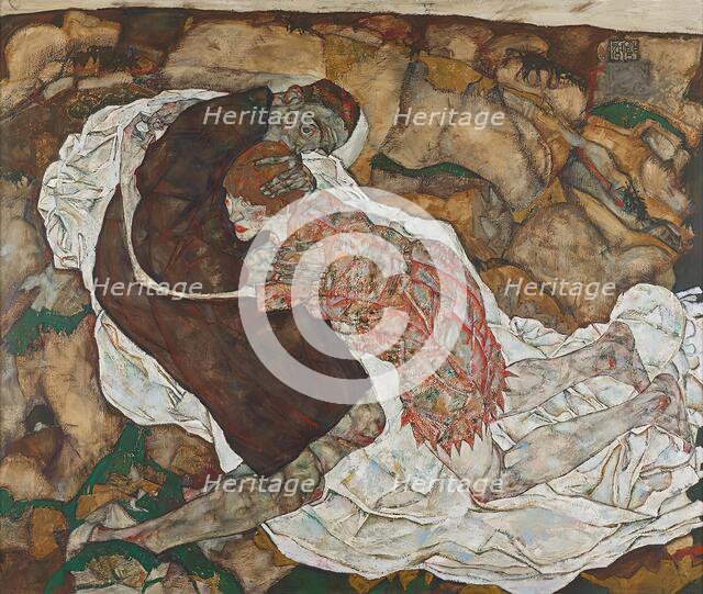 Death and the Maiden, 1915. Creator: Egon Schiele.