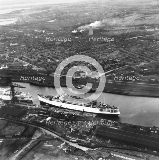 SS 'Himalaya' moored in Buccleuch Dock, Barrow-in-Furness, Cumbria, 1948. Artist: Aerofilms.