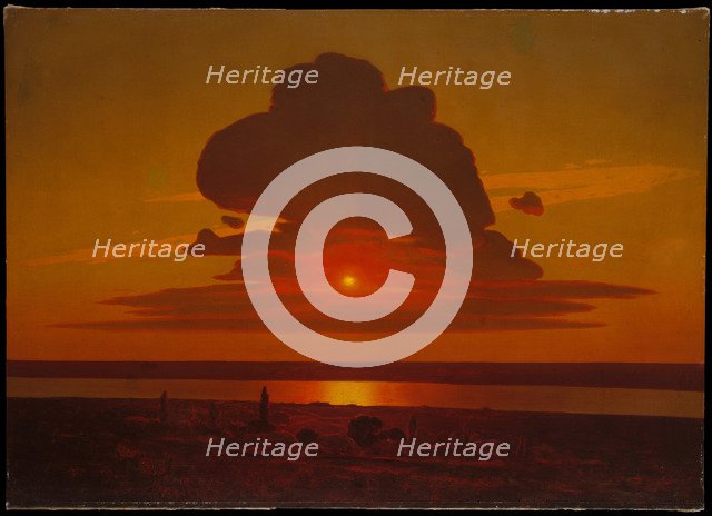 Red Sunset on the Dnieper, 1905-1908. Artist: Kuindzhi, Arkhip Ivanovich (1842-1910)