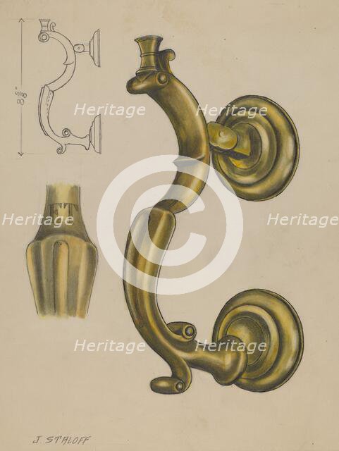 Door Knocker, c. 1936. Creator: Jack Staloff.