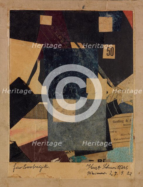 Merz Composition, 1922. Creator: Schwitters, Kurt (1887-1948).