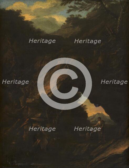 Landscape with an "Arco Naturale", 1630-1673. Creator: Salvator Rosa.