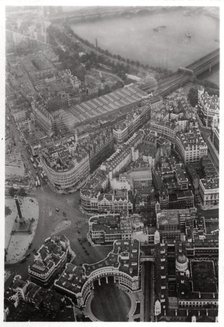 Aerial view of Trafalgar Square, London, from a Zeppelin, 1931 (1933). Artist: Unknown