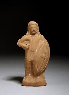 Terracotta statuette of a barbarian warrior, Roman. Artist: Unknown.