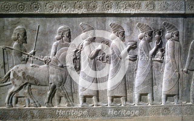 Relief of Syrians or Lydians, the Apadana, Persepolis, Iran