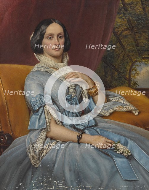 Caroline Freifrau von Gumppenberg-Pöttmes (1816-1889), née Freiin von Bayrstorff, 1856.