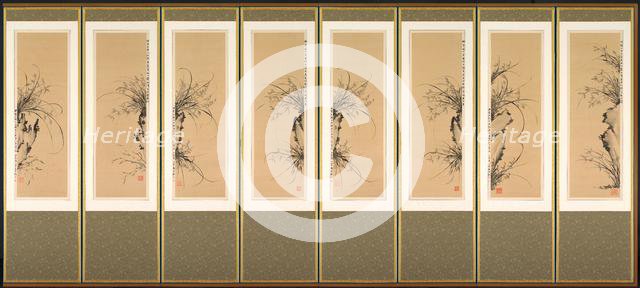 Orchids and Rocks, 1897-98. Creator: Yi Ha-eung (Korean, 1820-1898).