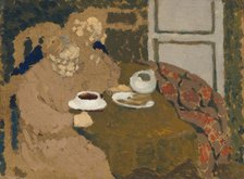 Two Women Drinking Coffee, c. 1893. Creator: Edouard Vuillard.
