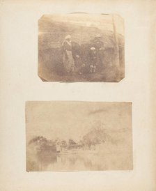 Bearer, Little Marlin, Self [Captain Hill], Garden, Umballa; Tank, Umballa City, 1850s. Creator: Unknown.