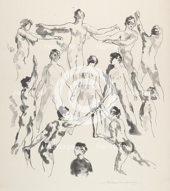 Twelve Men, 1921. Creator: Arthur Davies.