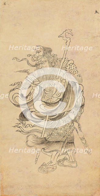 Iconographic Drawing of Saturn (Doyo), 12th century. Creator: Unknown.