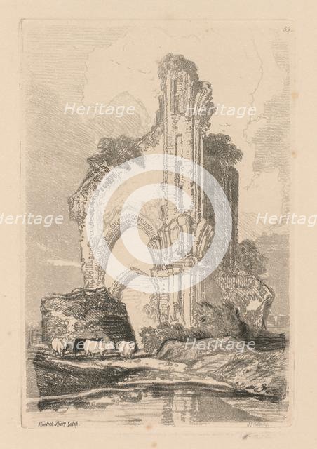 Liber Studiorum: Plate 35, Wenlock Priory, Salop, 1838. Creator: John Sell Cotman (British, 1782-1842).