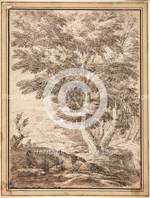 Landscape with Clump of Trees, 17th century. Creator: Unknown.
