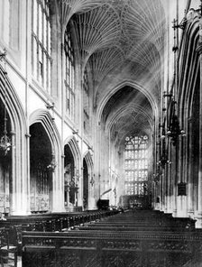 Interior, Bath Abbey, Somerset, 1924-1926.Artist: Humphrey Joel