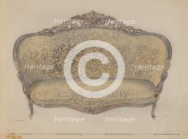 Sofa, c. 1936. Creator: Edith Magnette.