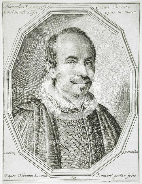 Portrait of Marcellus Provencalus, 1623. Creator: Ottavio Mario Leoni.