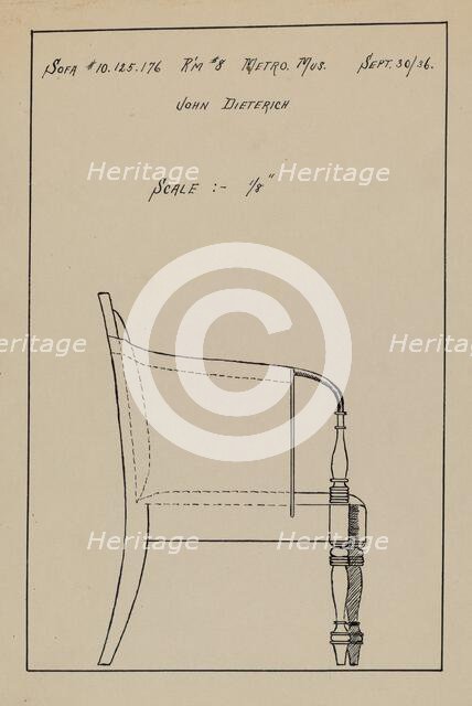 Sofa, 1936. Creator: John Dieterich.
