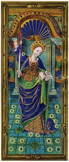 Shutter of a triptych, champlevé enamel on copper, 16th century, (1931). Artist: Unknown