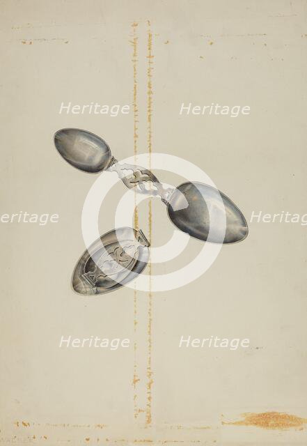 Silver Folding Spoon, c. 1939. Creator: Alfred Walbeck.