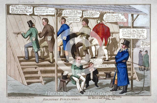 'Brixton purgatory', 1822.                                     Artist: Anon