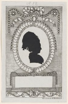 Silhouette of Gräfin Enzenberg, Stiftsfräulein, 1784-1834. Creator: Wilhelm Ackermann.