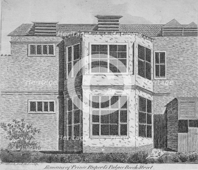 Remains of Prince Rupert's House, Beech Street, City of London, 1810. Artist: Thomas Prattent