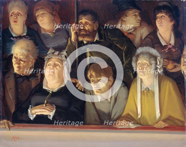 Theatre audience, 1840-1886.  Creator: Hippolyte Michaud.