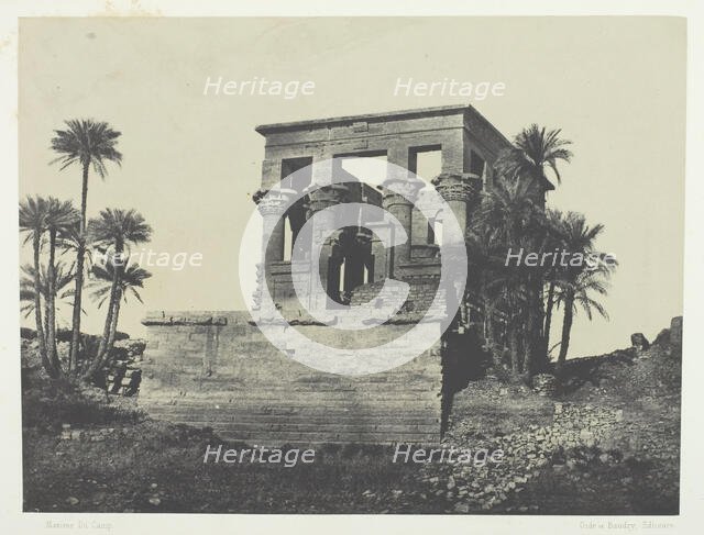 Temple Hypêthre, Philoe; Nubie, 1849/51, printed 1852. Creator: Maxime du Camp.