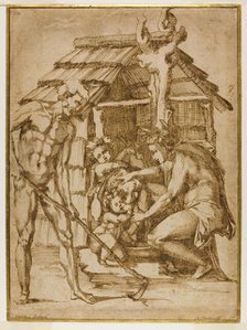 First Family Before a Shelter, 1547/48. Creator: Baccio Bandinelli.