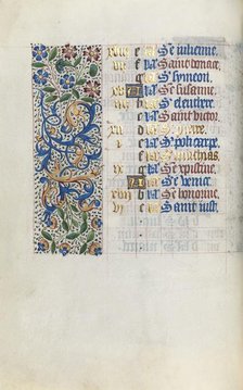 Book of Hours (Use of Rouen): fol. 2v, c. 1470. Creator: Master of the Geneva Latini (French, active Rouen, 1460-80).