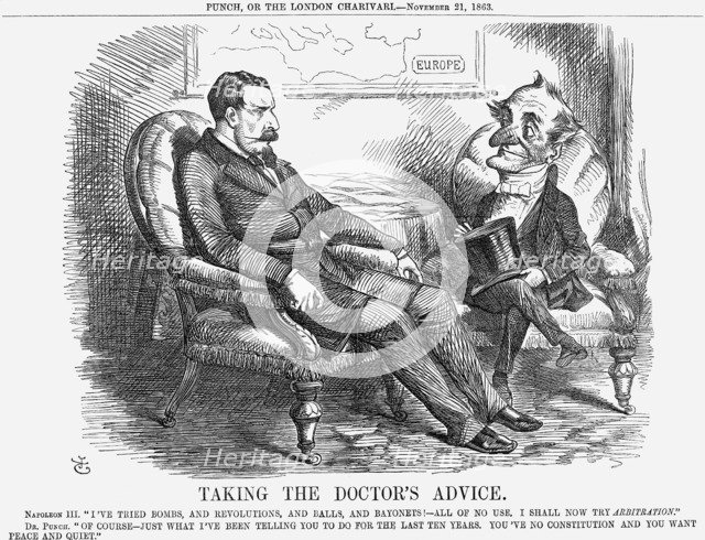 'Taking The Doctor's Advice', 1863. Artist: John Tenniel