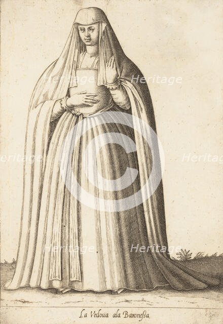 La Vedova ala Baronessa, ca. 1580. Creator: Attributed to Pietro Bertelli.