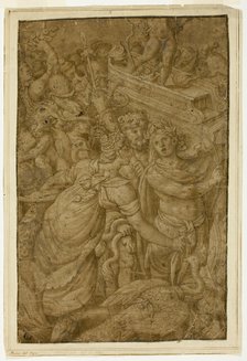Cupid in Triumphal Chariot, Accompanied by Gods and Goddesses, n.d. Creator: Unknown.