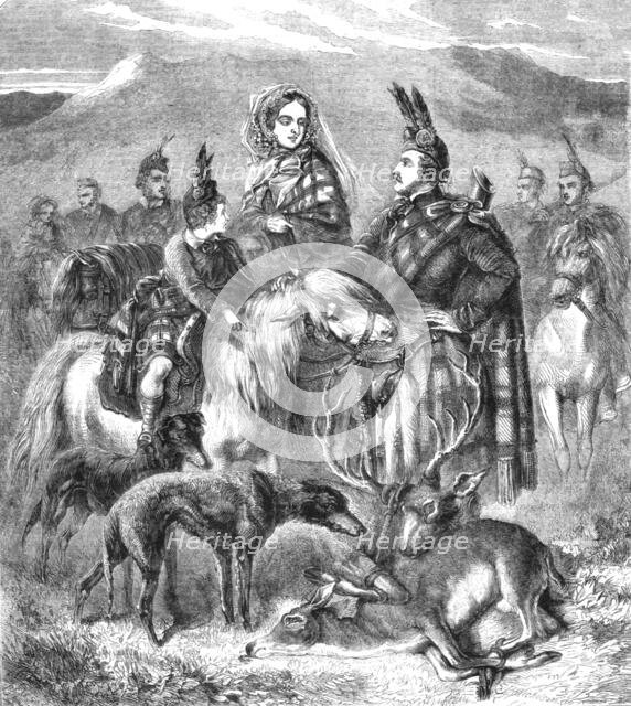 'The Queen, Prince Albert, Prince of Wales and Attendants in the Highlands', 1854. Creator: Unknown.