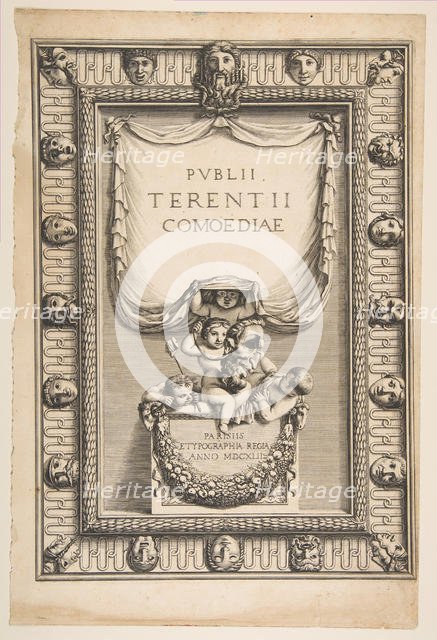 Title Page: Comedies of Terence (Publii Terentii Comoediae), 1642. Creator: Abraham Bosse.