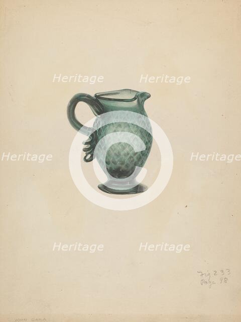 Cream Pitcher, c. 1938. Creator: John Dana.